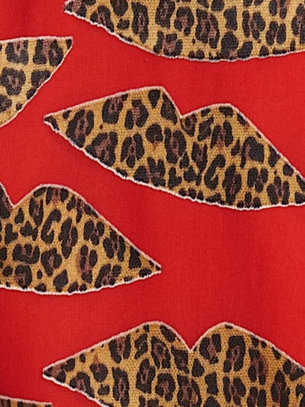 ALICE + OLIVIA x Donald Robertson Catina Faux-Wrap Cheetah Lips Dress sz 12 - Picture 4 of 13